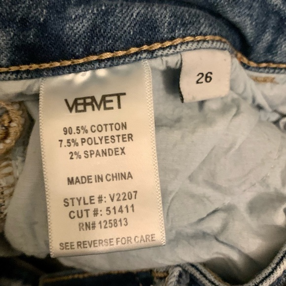 Vervet High Rise Slim Straight Leg Jeans Size 26 - Picture 4 of 9